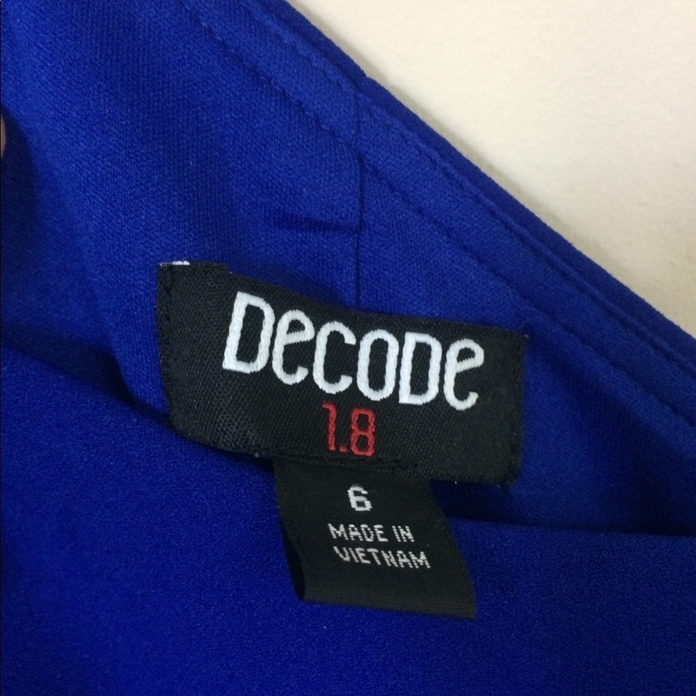 Decode royal blue one shoulder cocktail dress - Picture 9 of 11
